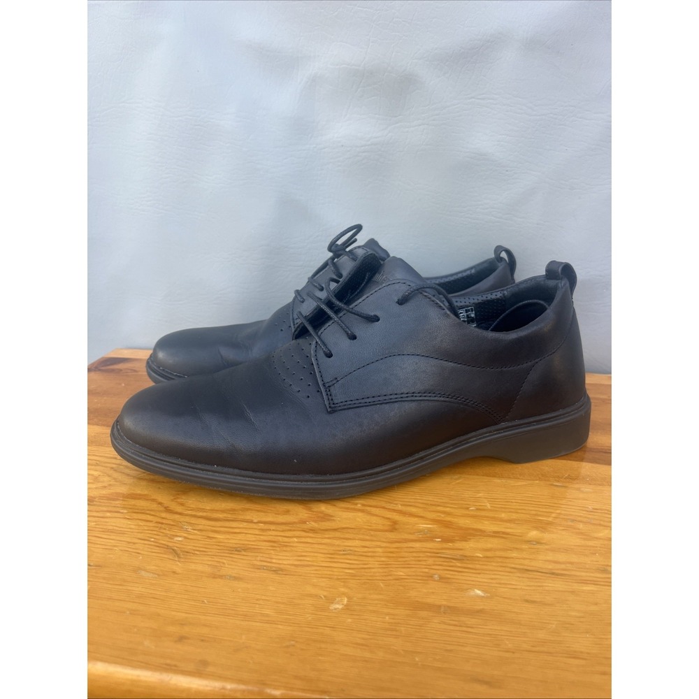 Amberjack The Original Dress Shoes Mens 9 Obsidian Black Oxford Leather